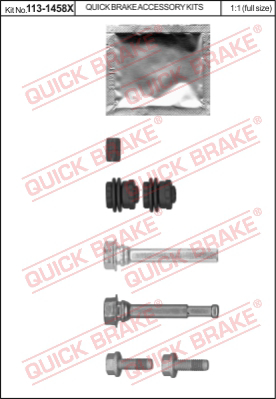 113-1458X QUICK BRAKE Комплект направляющей гильзы