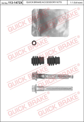 Комплект направляющей гильзы QUICK BRAKE 113-1472X