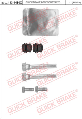 113-1480X QUICK BRAKE Комплект направляющей гильзы