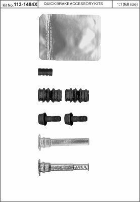 Комплект направляющей гильзы QUICK BRAKE 113-1484X