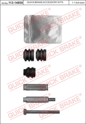 Комплект направляющей гильзы QUICK BRAKE 113-1485X