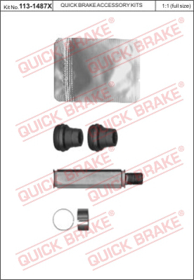 Ремкомплект крепежа суппорта QUICK BRAKE 113-1487X