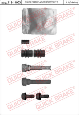 Комплект направляющей гильзы QUICK BRAKE 113-1490X