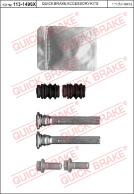 Комплект направляющей гильзы QUICK BRAKE 113-1496X