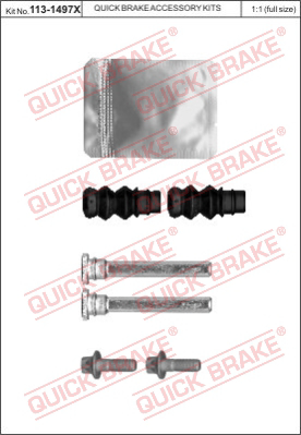 Комплект направляющей гильзы QUICK BRAKE 113-1497X