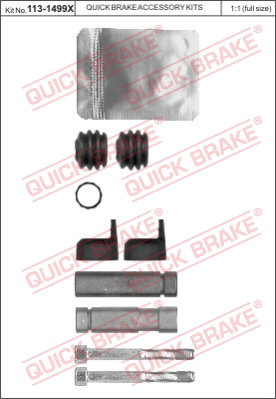 Комплект направляющей гильзы QUICK BRAKE 113-1499X