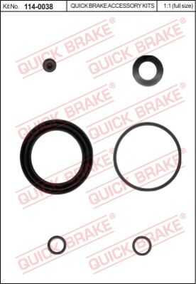 Ремкомплект тормозного суппорта QUICK BRAKE 114-0038