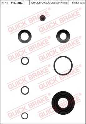 Ремкомплект тормозного суппорта QUICK BRAKE 114-0069