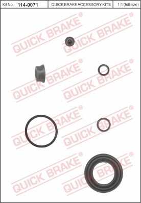 Ремкомплект тормозного суппорта QUICK BRAKE 114-0071