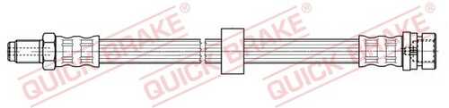 Шланг тормозной задний QUICK BRAKE 32.114