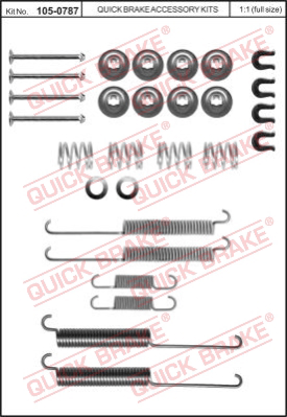 Ремкомплект стояночного тормоза QUICK BRAKE 105-0787