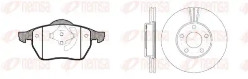 Комплект тормозов дисковый тормозной механизм REMSA 8390.03