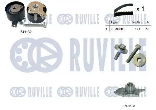 Ремкомплект грм /с помпой/ RUVILLE 5500551