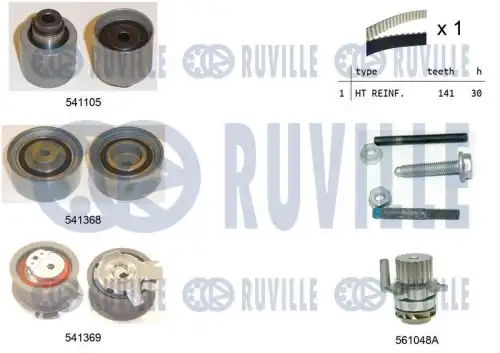 Ремкомплект грм /с помпой/ RUVILLE 5501261