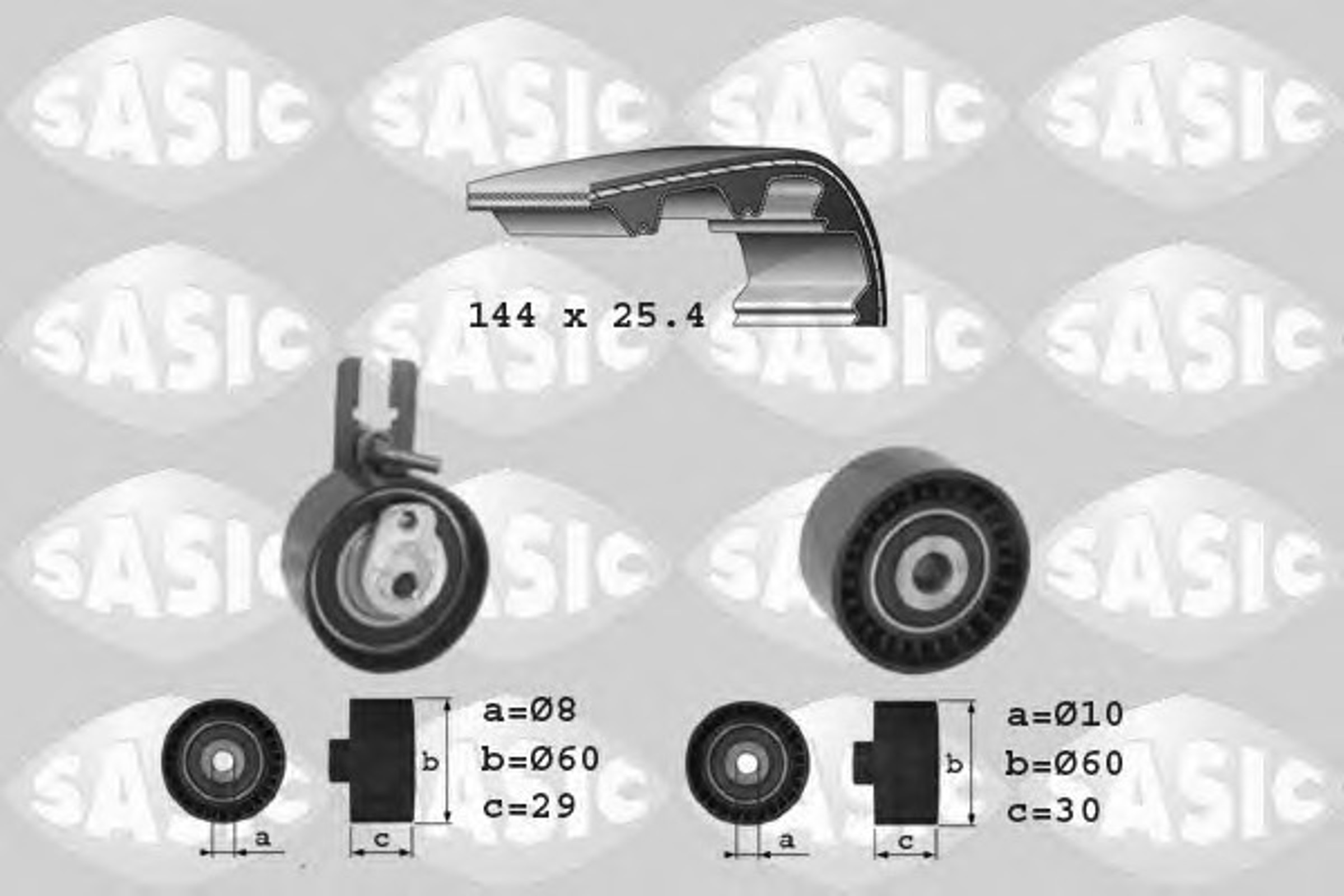 Комплект ремня грм SASIC 1750017