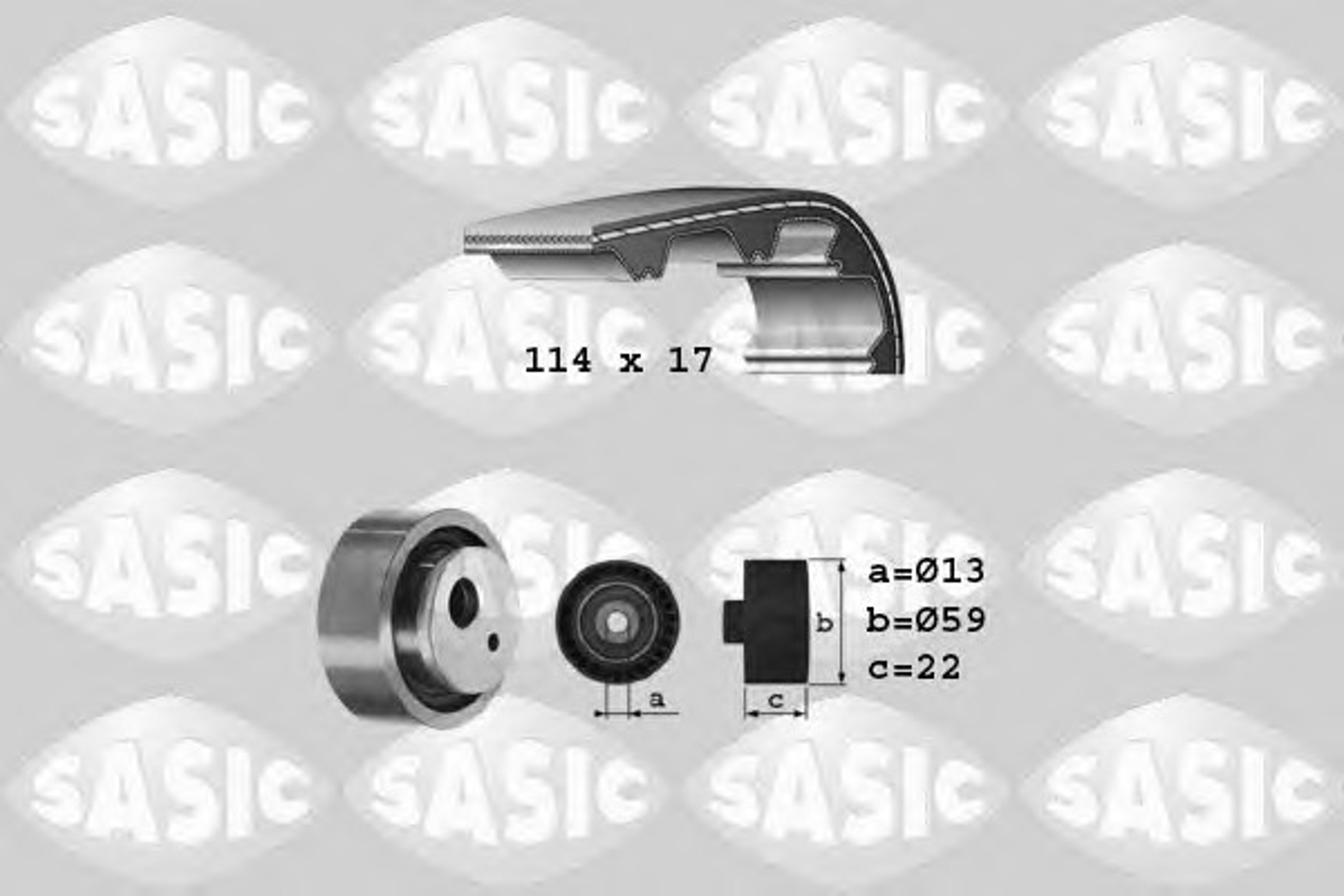 Комплект ремня грм SASIC 1750024
