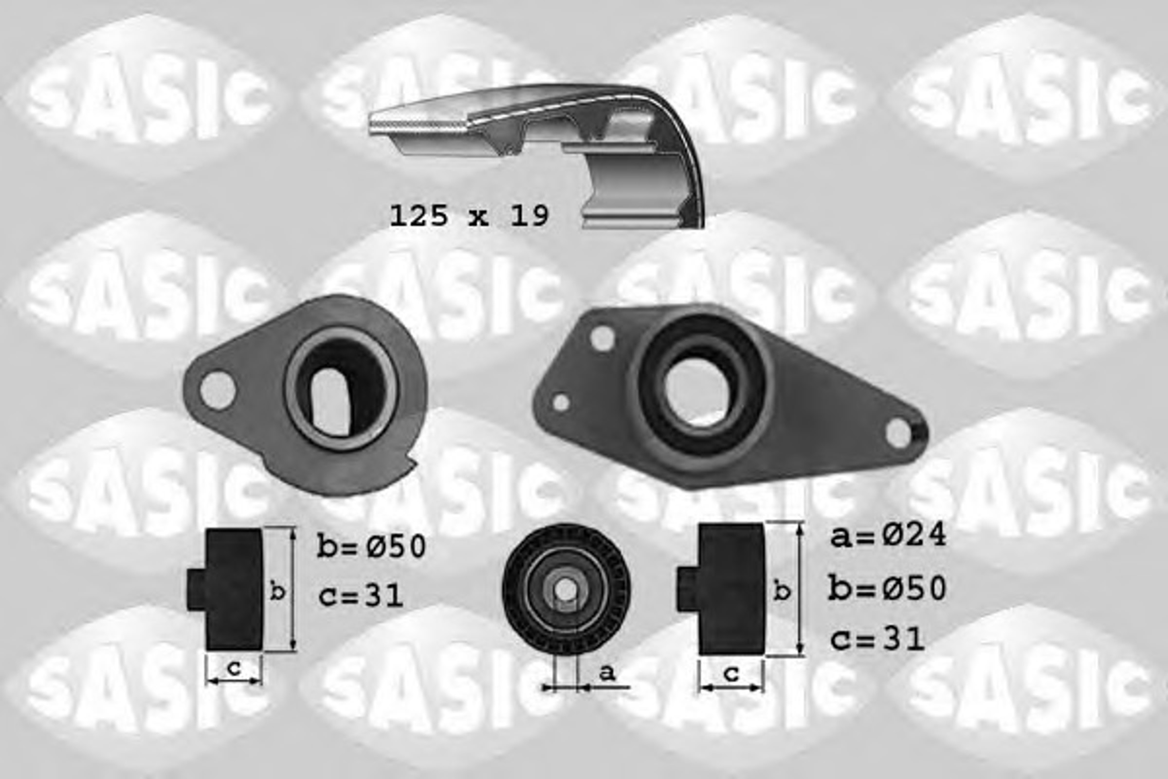 Комплект ремня грм SASIC 1754017