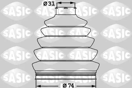Комплект пыльника приводного вала SASIC 1900017