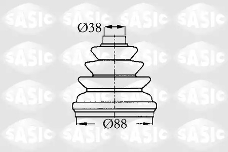 2873803 SASIC Комплект пыльника, приводной вал