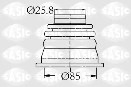 4003408 SASIC Комплект пыльника, приводной вал