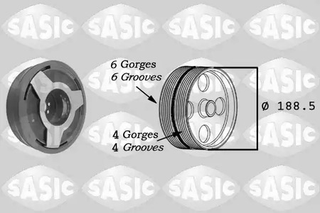 Шкив коленвала SASIC 9001806