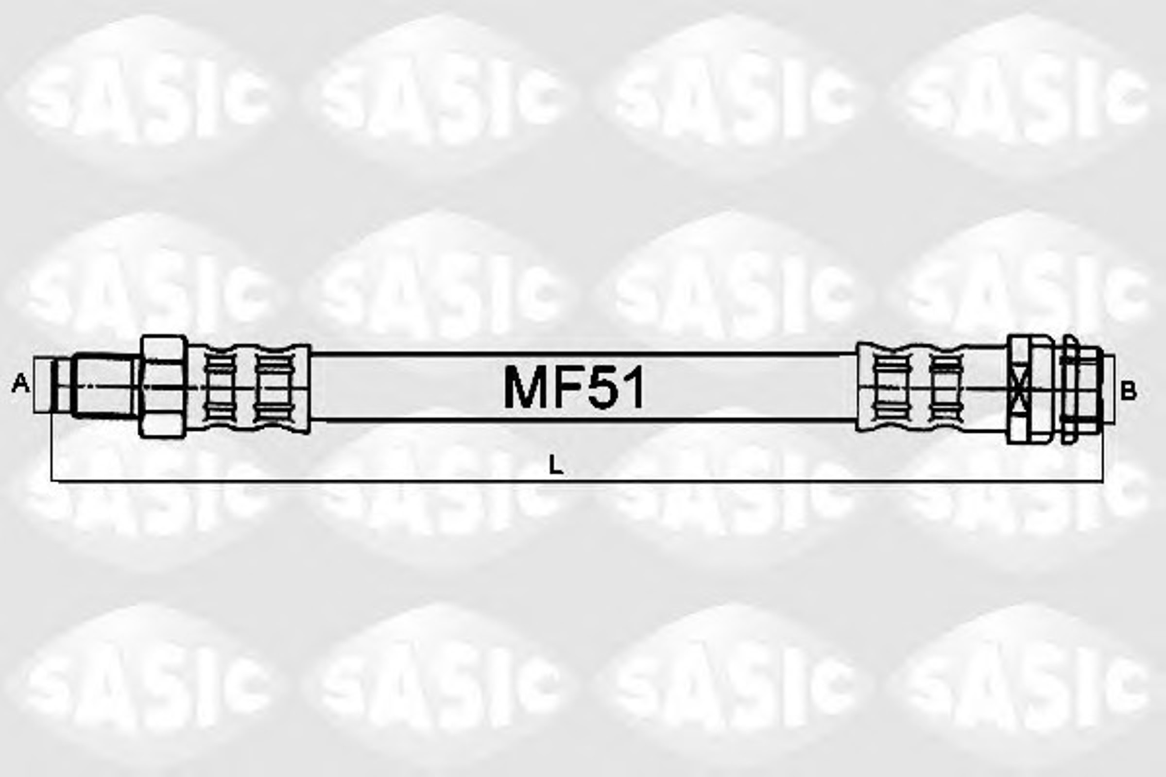 Шланг тормозной SASIC 6606077