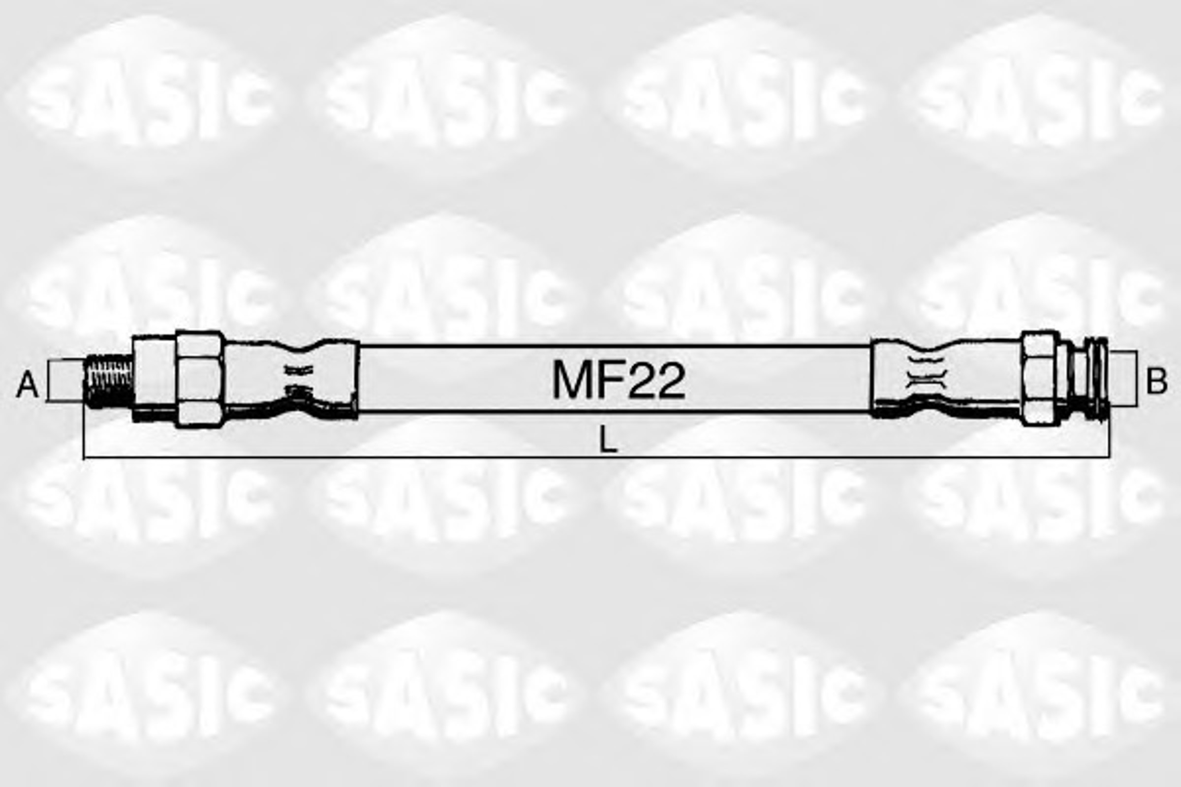 Шланг тормозной SASIC SBH4075