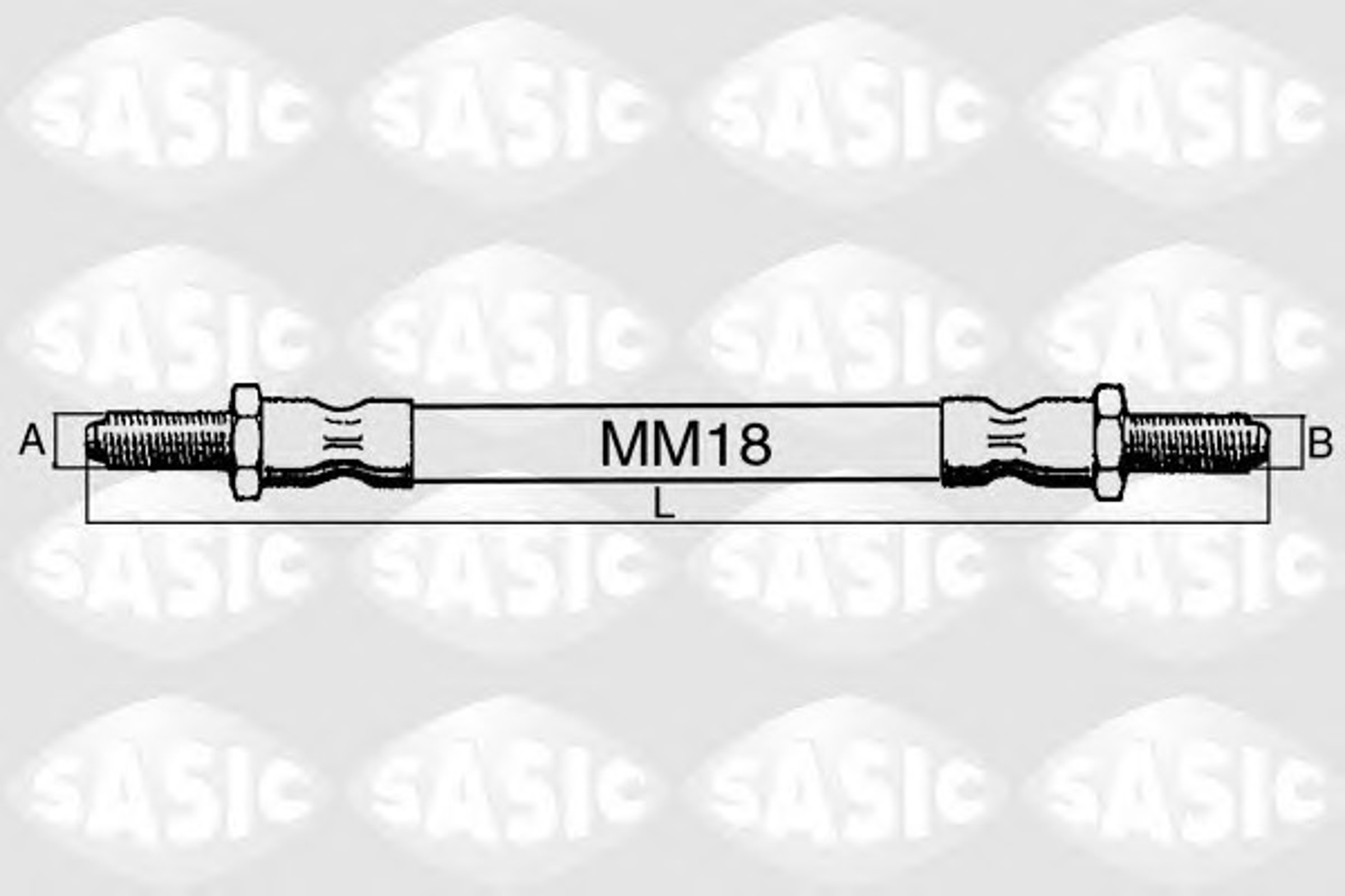 Шланг тормозной SASIC SBH6334
