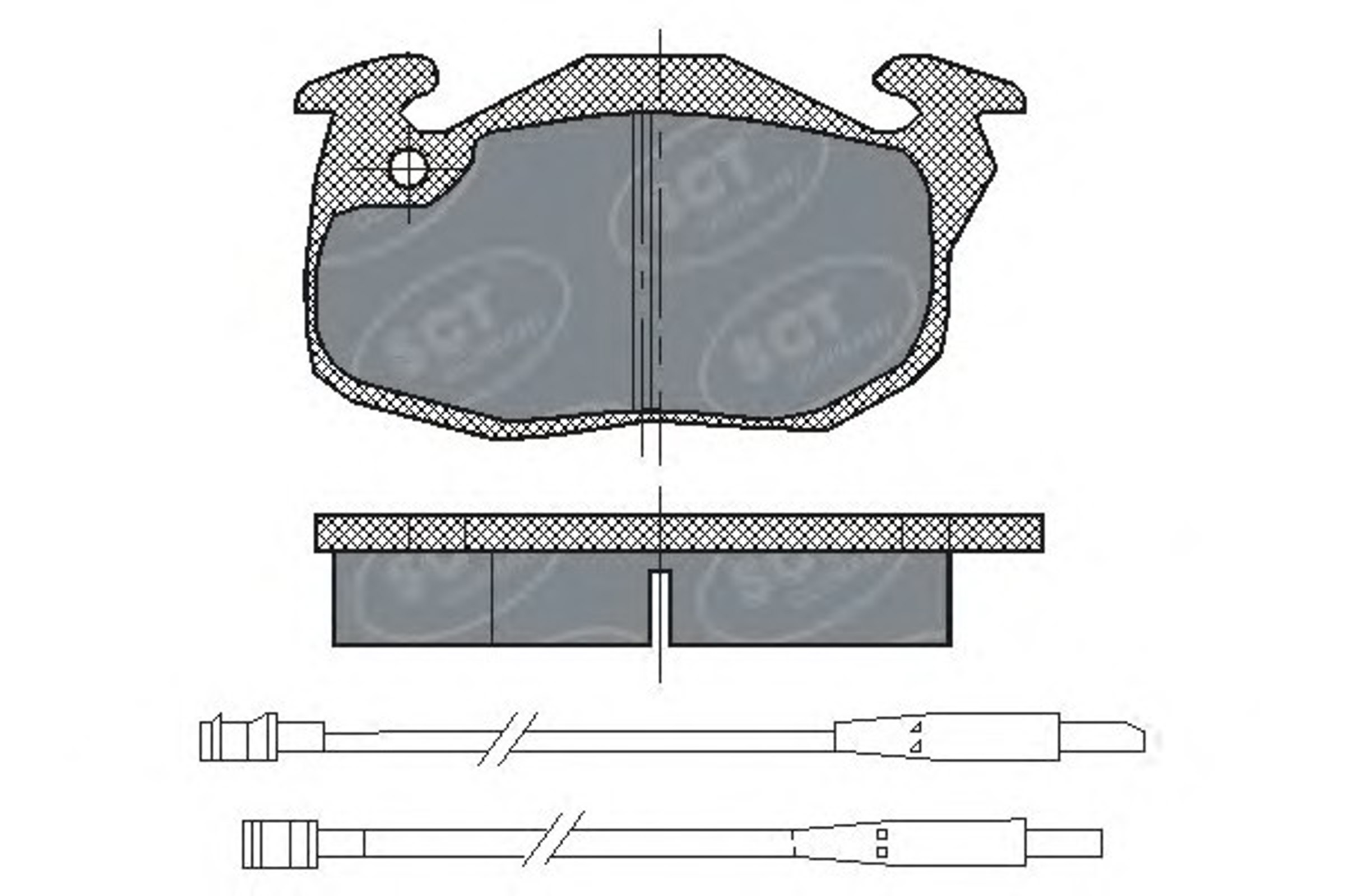 SP 107 SCT Germany Колодки тормозные дисковые комплект