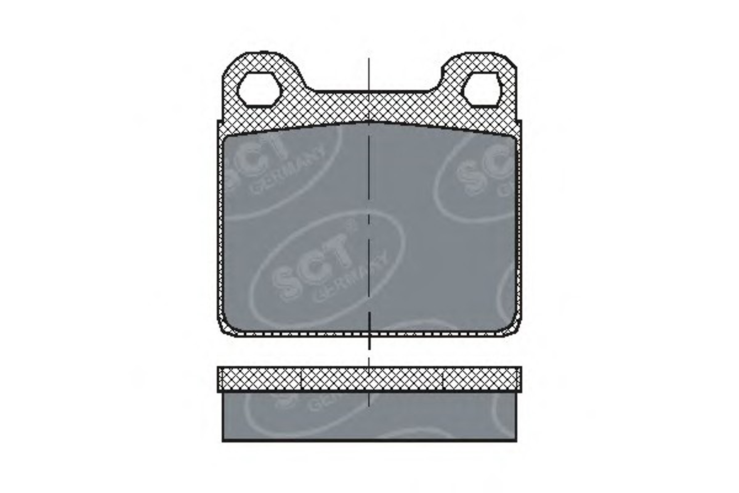 SP 126 SCT Germany Колодки тормозные дисковые