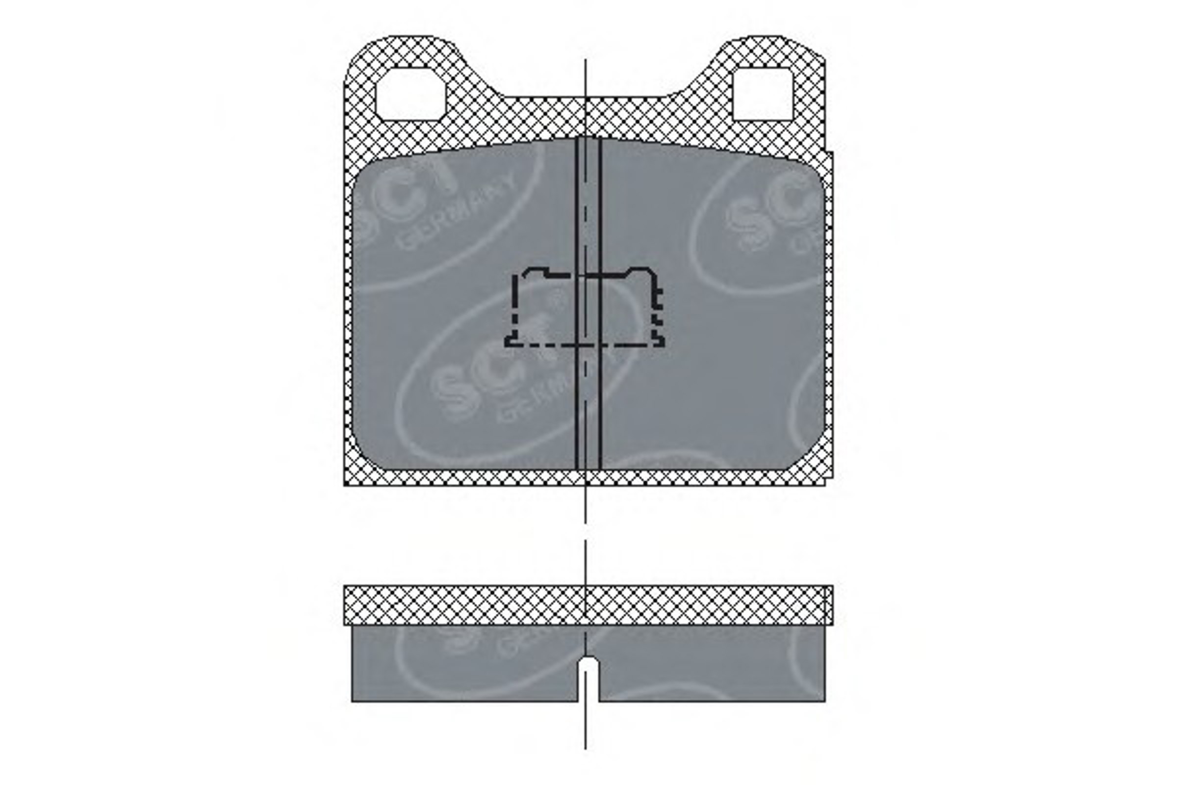 SP 127 SCT GERMANY Колодки тормозные дисковые