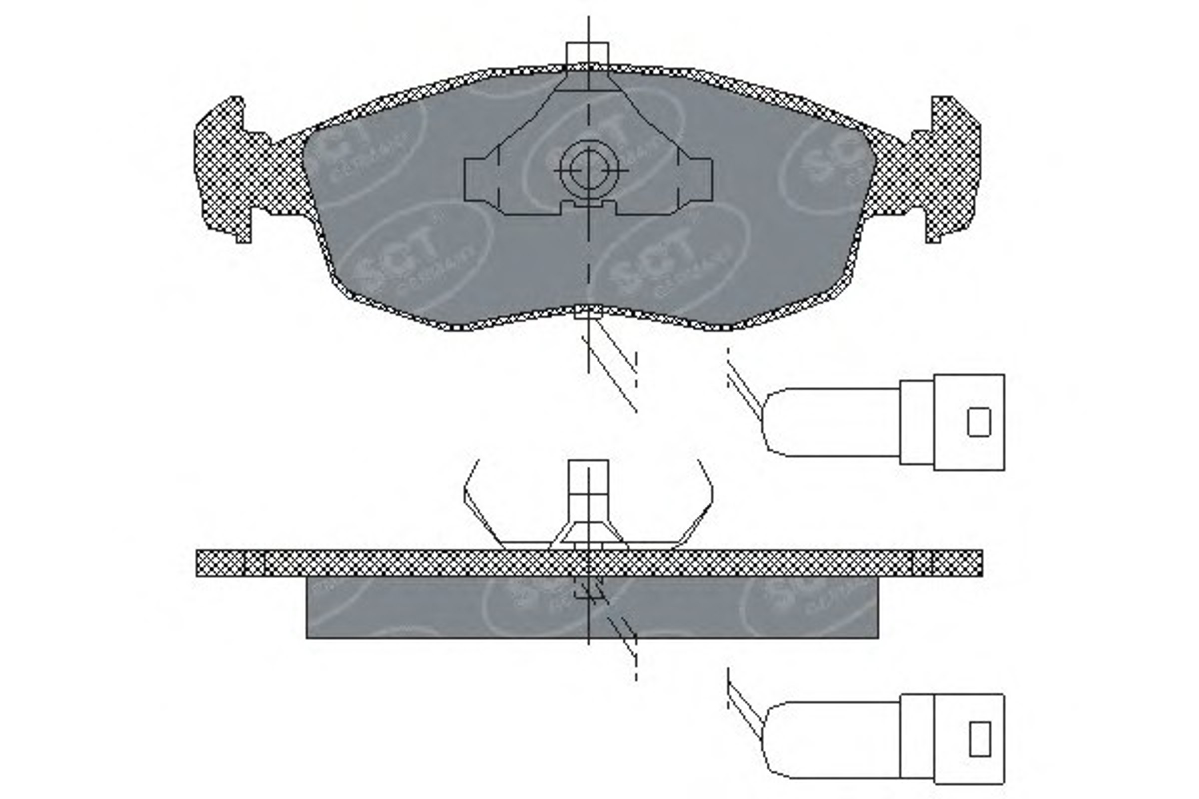 SP 172 SCT Germany Колодки тормозные дисковые комплект