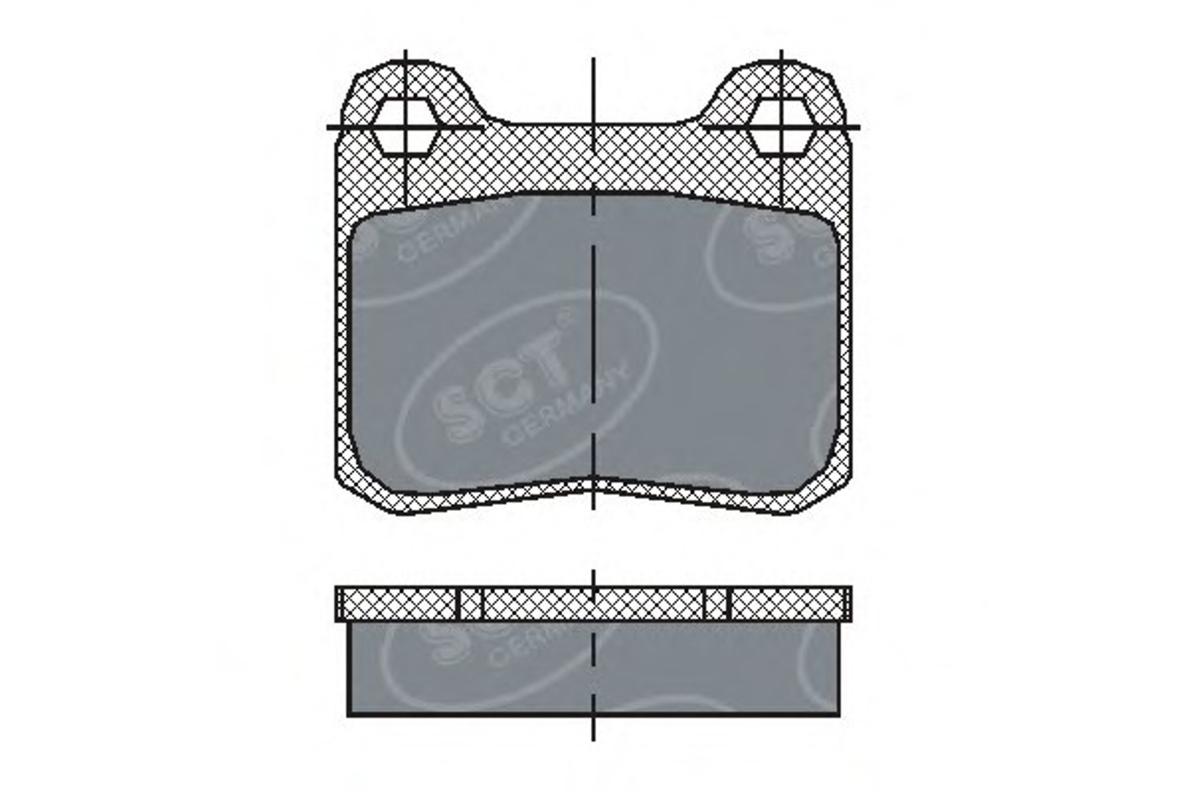 SP 200 SCT Germany Колодки тормозные дисковые