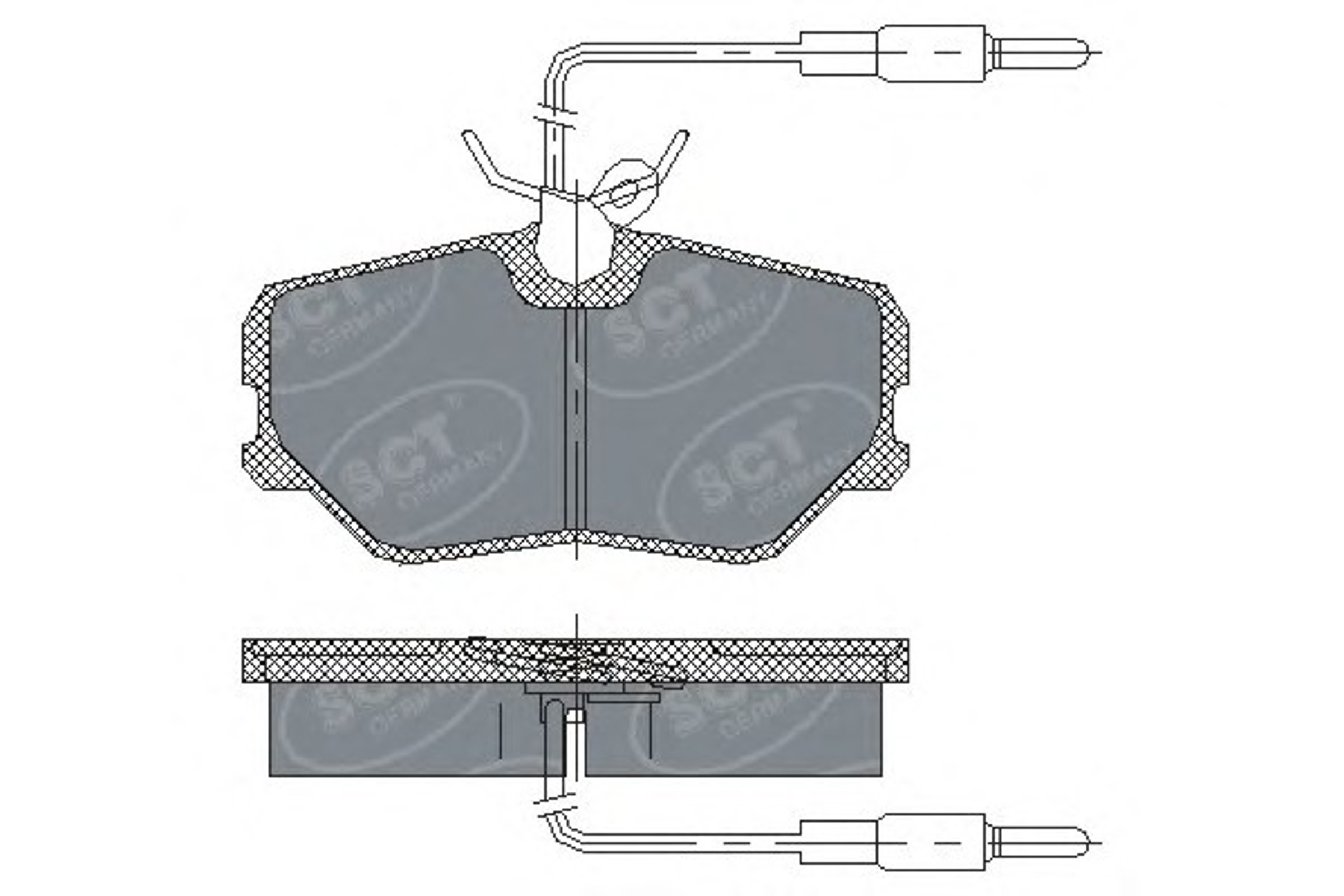 SP 221 SCT Germany Колодки тормозные дисковые