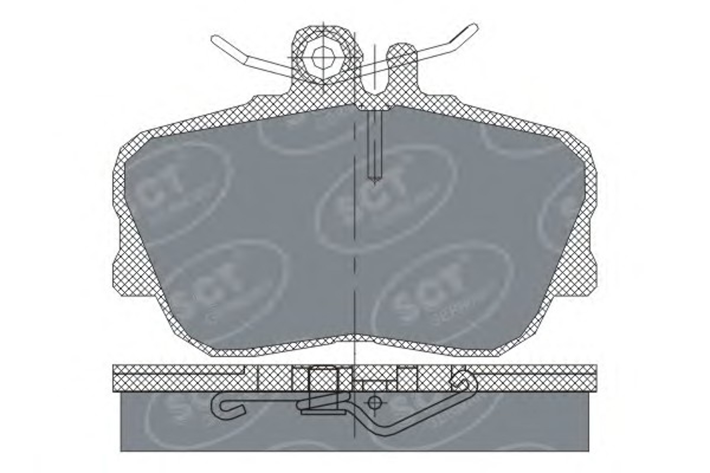 SP 234 SCT Germany Колодки тормозные дисковые