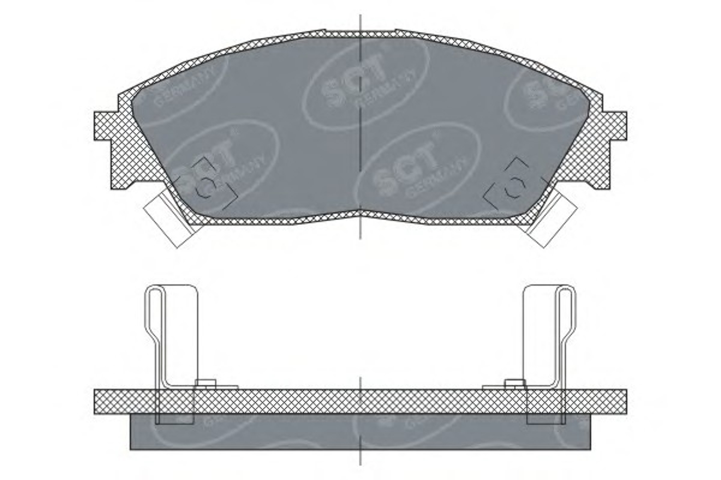 SP 238 SCT Germany Колодки тормозные дисковые