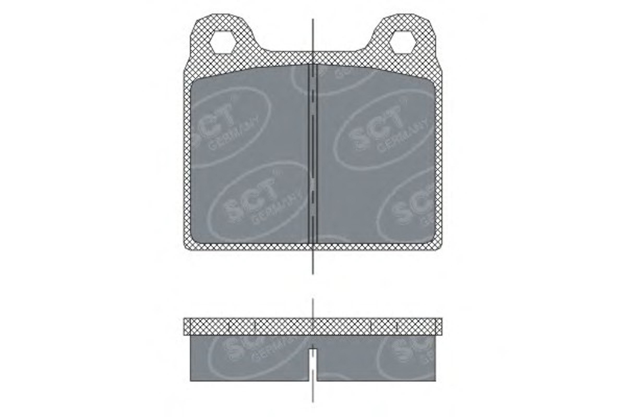 SP 251 SCT Germany Колодки тормозные дисковые комплект