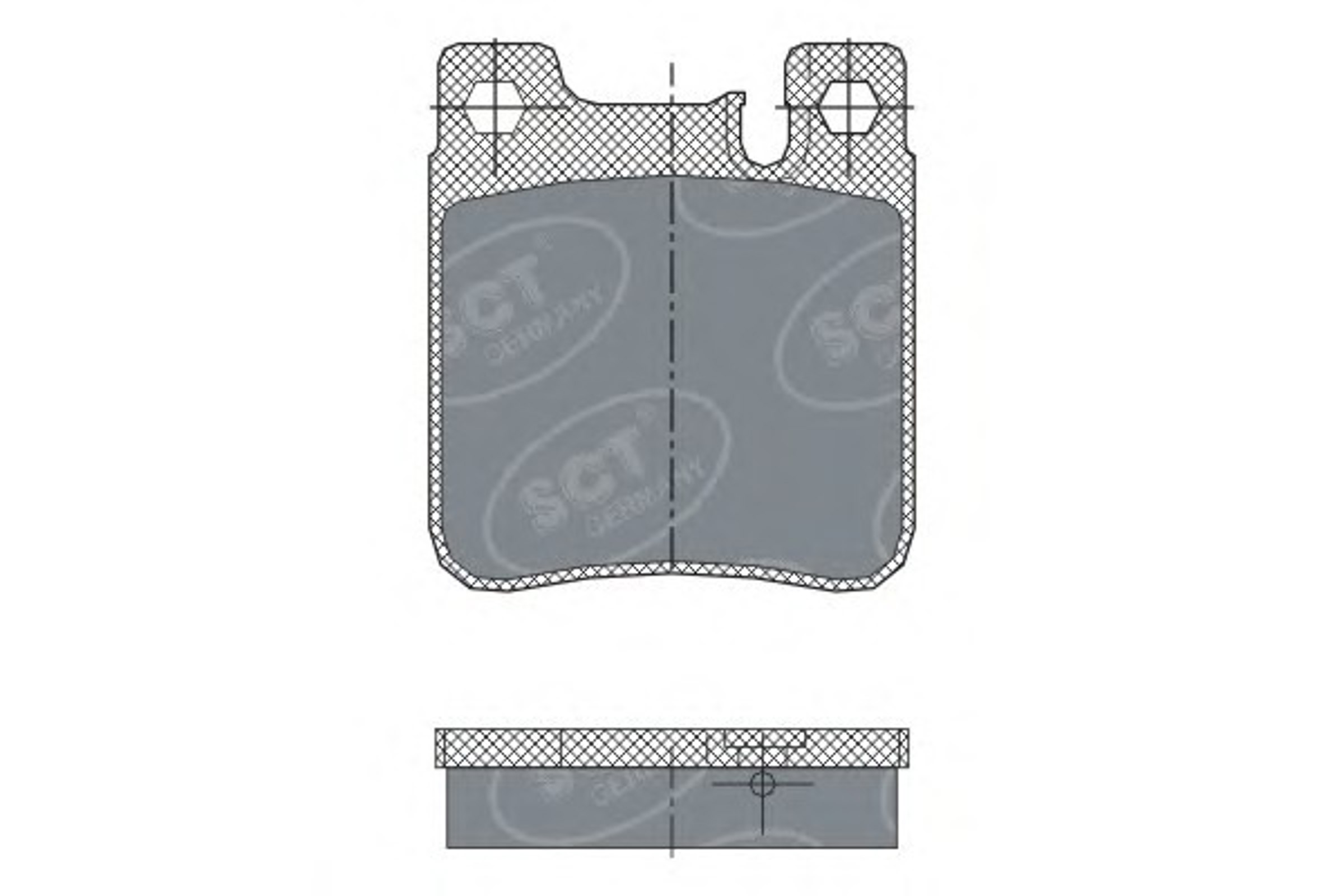 SP 255 SCT Germany Колодки тормозные дисковые