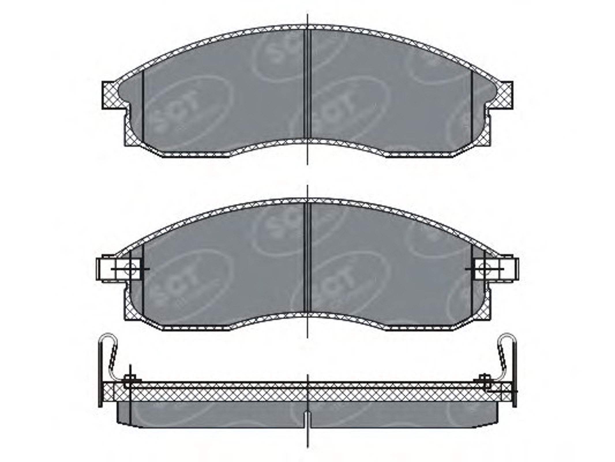 SP 263 SCT Germany Колодки тормозные дисковые