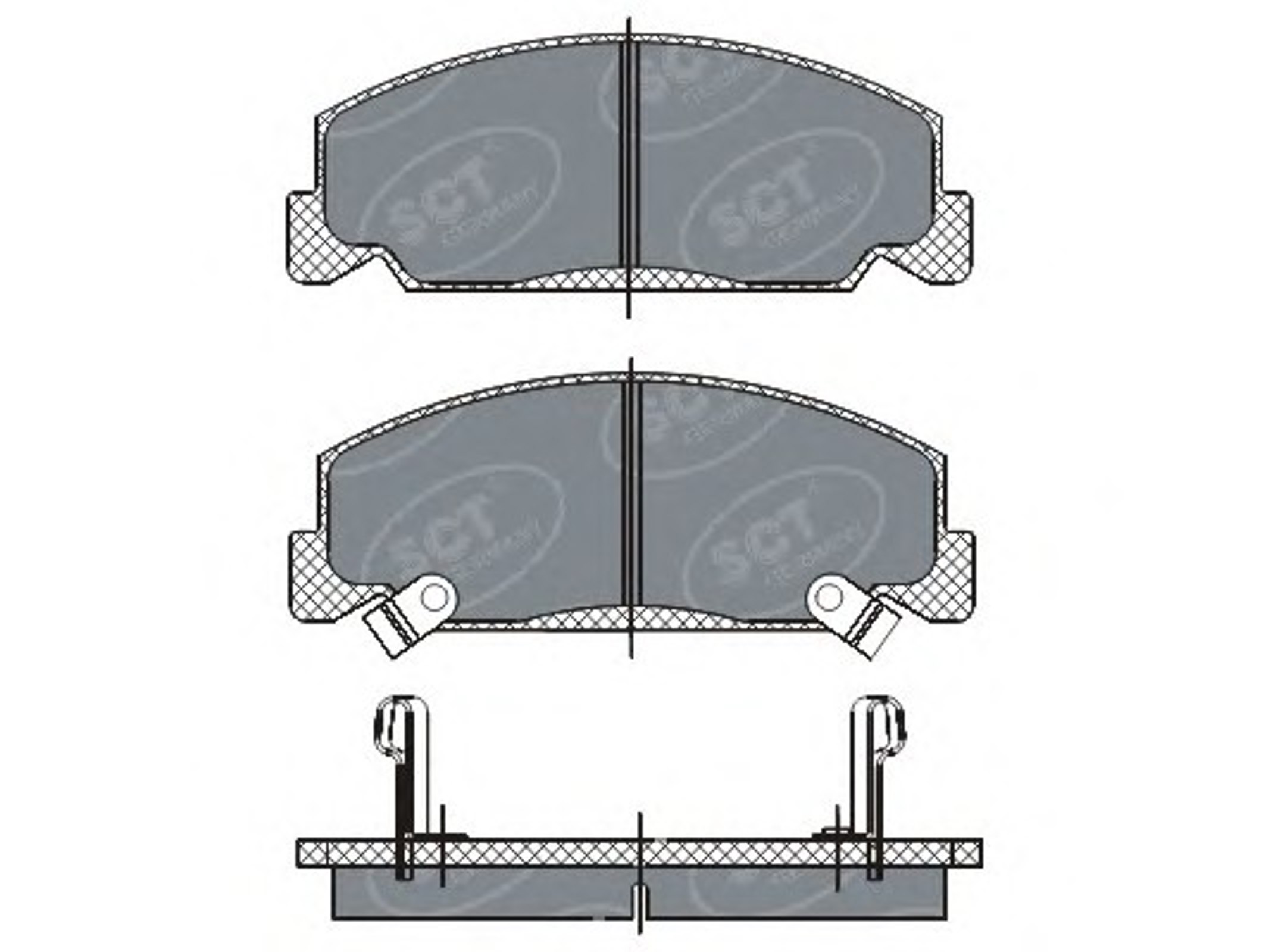 SP 278 SCT Germany Колодки тормозные дисковые