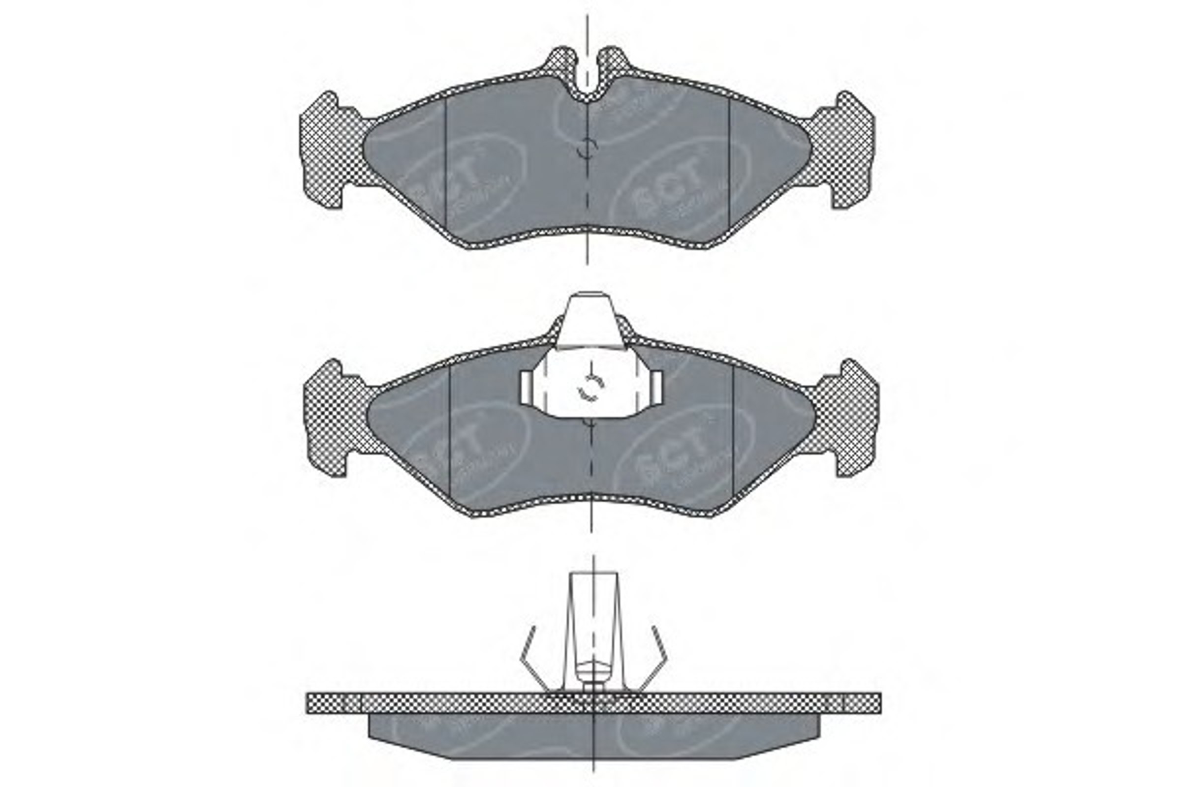 SP 301 SCT Germany Колодки тормозные дисковые