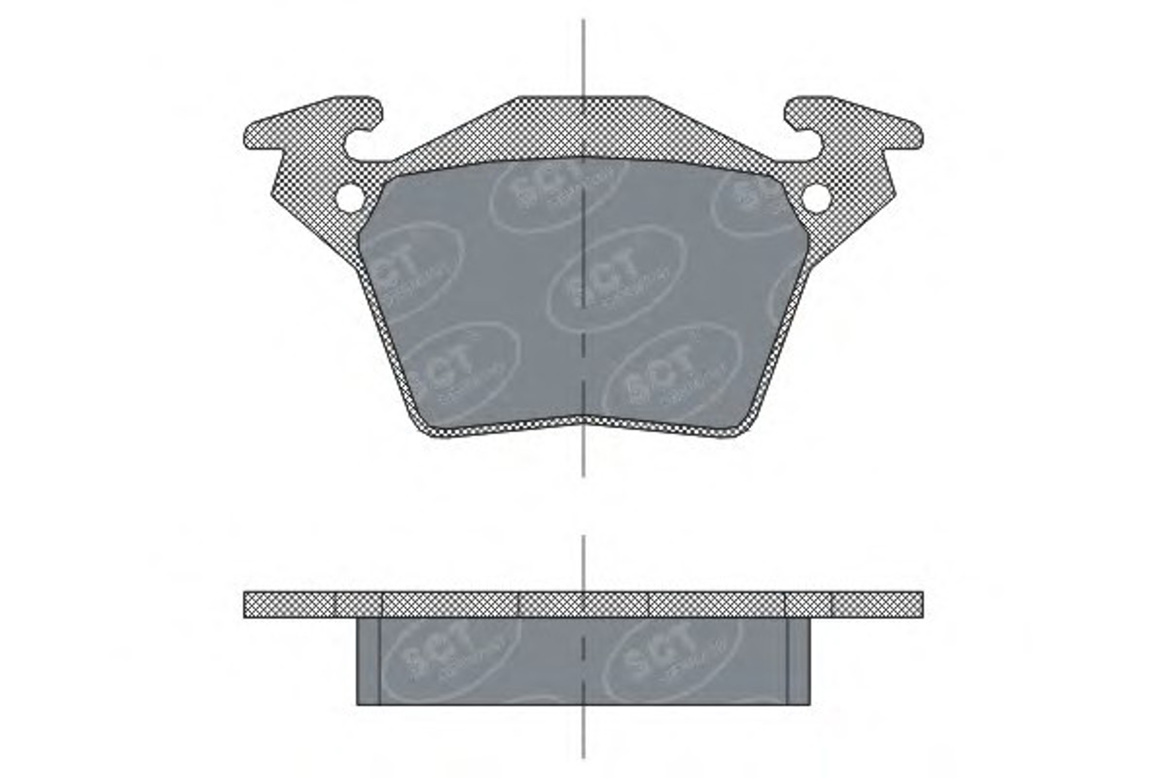 SP 302 SCT Germany Колодки тормозные дисковые