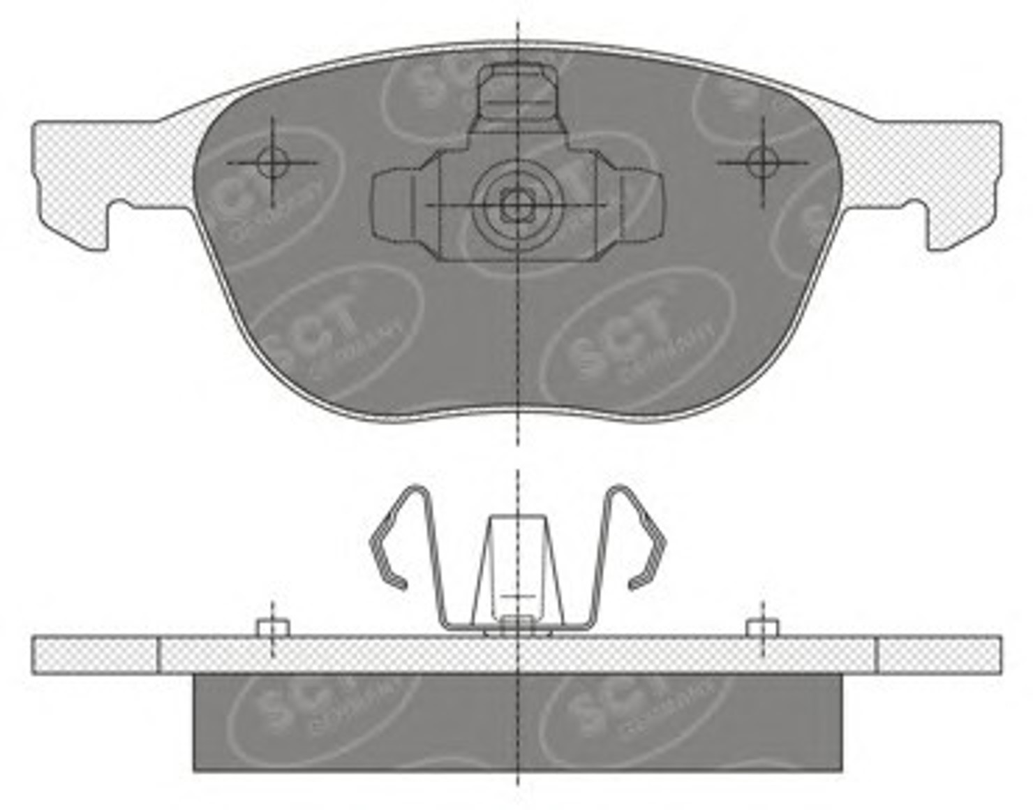 SP 358 SCT Germany Колодки тормозные дисковые