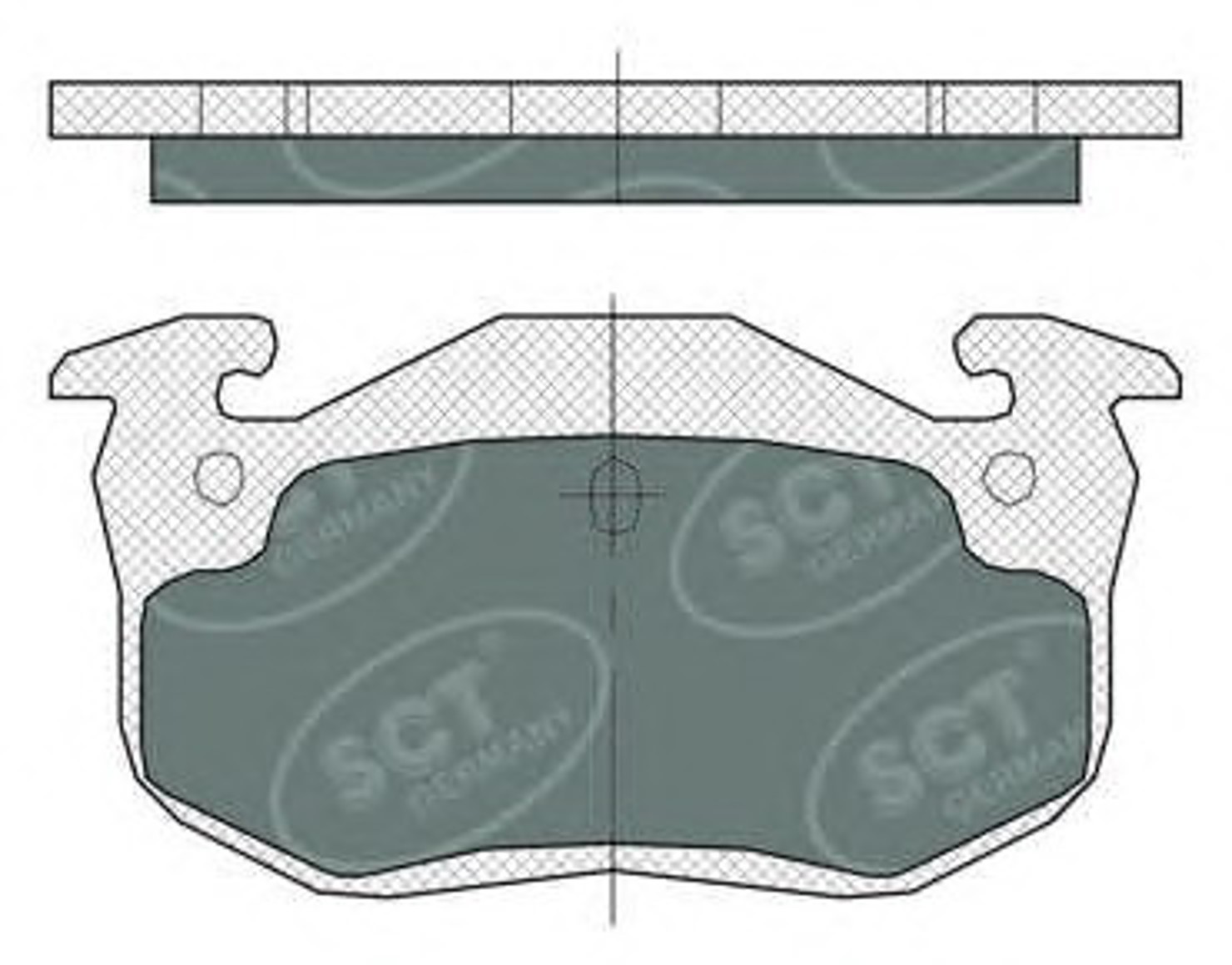 SP 385 SCT Germany Колодки тормозные дисковые