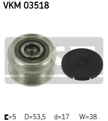 Шкив генератора SKF VKM03518