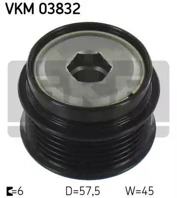 Шкив генератора SKF VKM03832