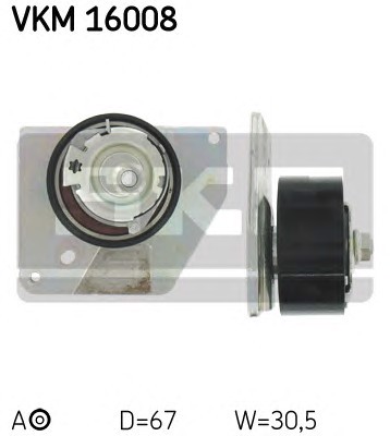 Ролик натяжной ремня грм SKF VKM16008