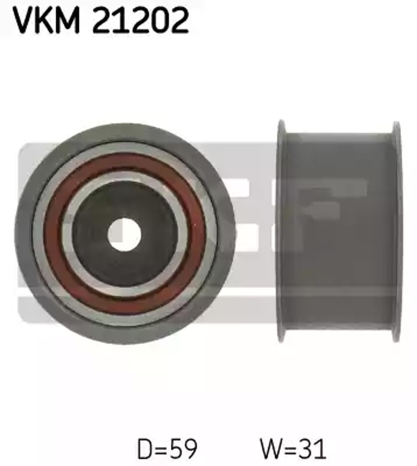 Ролик промежуточный ремня грм SKF VKM21202
