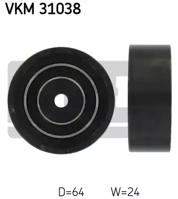 Ролик поликлинового ремня SKF VKM31038