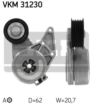 Ролик натяжителя ручейкового ремня SKF VKM31230